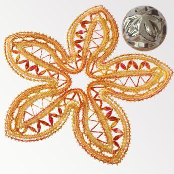 Preview: 578 Klöppelbrief Deckchen Blüte "Fiore"